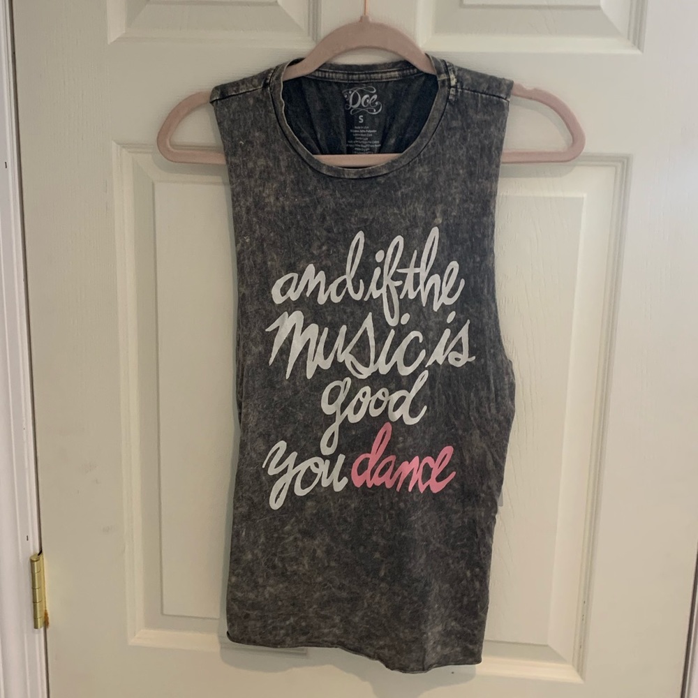 NWT acid wash graphic muscle tank